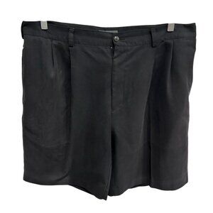 Van Heusen Mens Black Pleated Dress Shorts Sz 38
